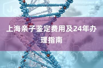 上海亲子鉴定费用及24年办理指南